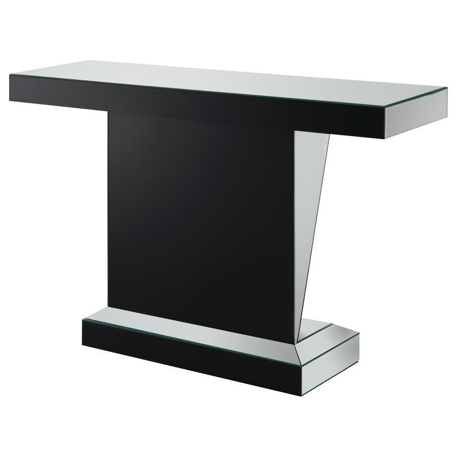 Amore Mirrored Acrylic Entryway Sofa Console Table Silver - 722509