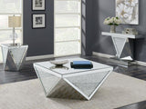 Amore Mirrored Acrylic Entryway Sofa Console Table Silver - 722509