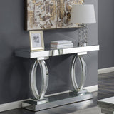 Amalia Mirrored Acrylic Entryway Sofa Console Table Silver - 722519