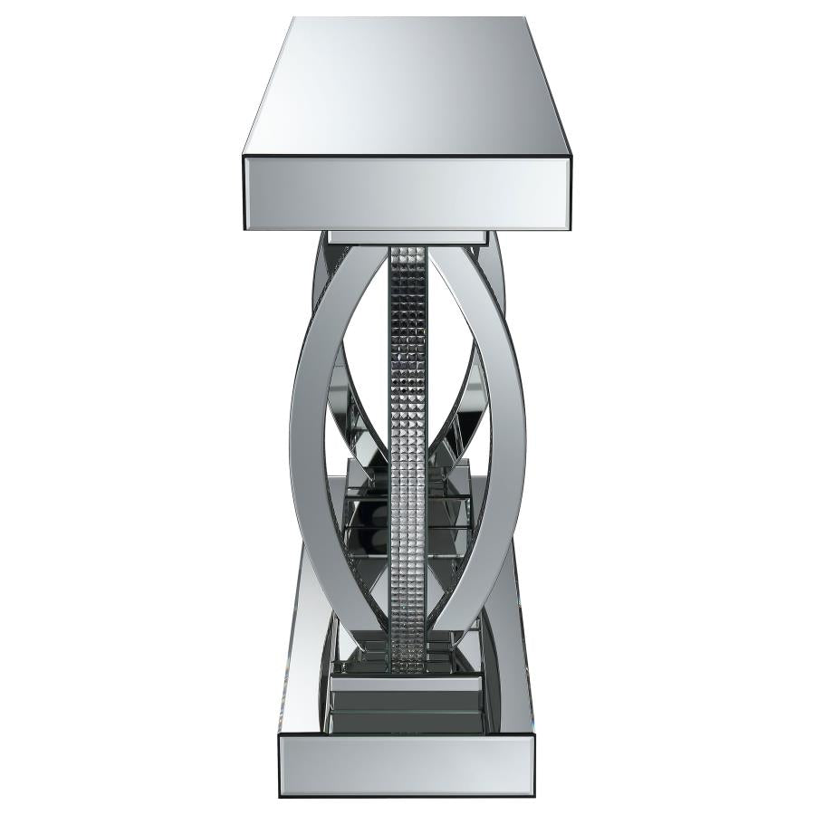 Amalia Mirrored Acrylic Entryway Sofa Console Table Silver - 722519