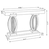 Amalia Mirrored Acrylic Entryway Sofa Console Table Silver - 722519