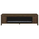 Carey 79-inch TV Stand Fireplace Media Console Dark Pine - 722823