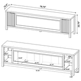 Carey 79-inch TV Stand Fireplace Media Console Dark Pine - 722823