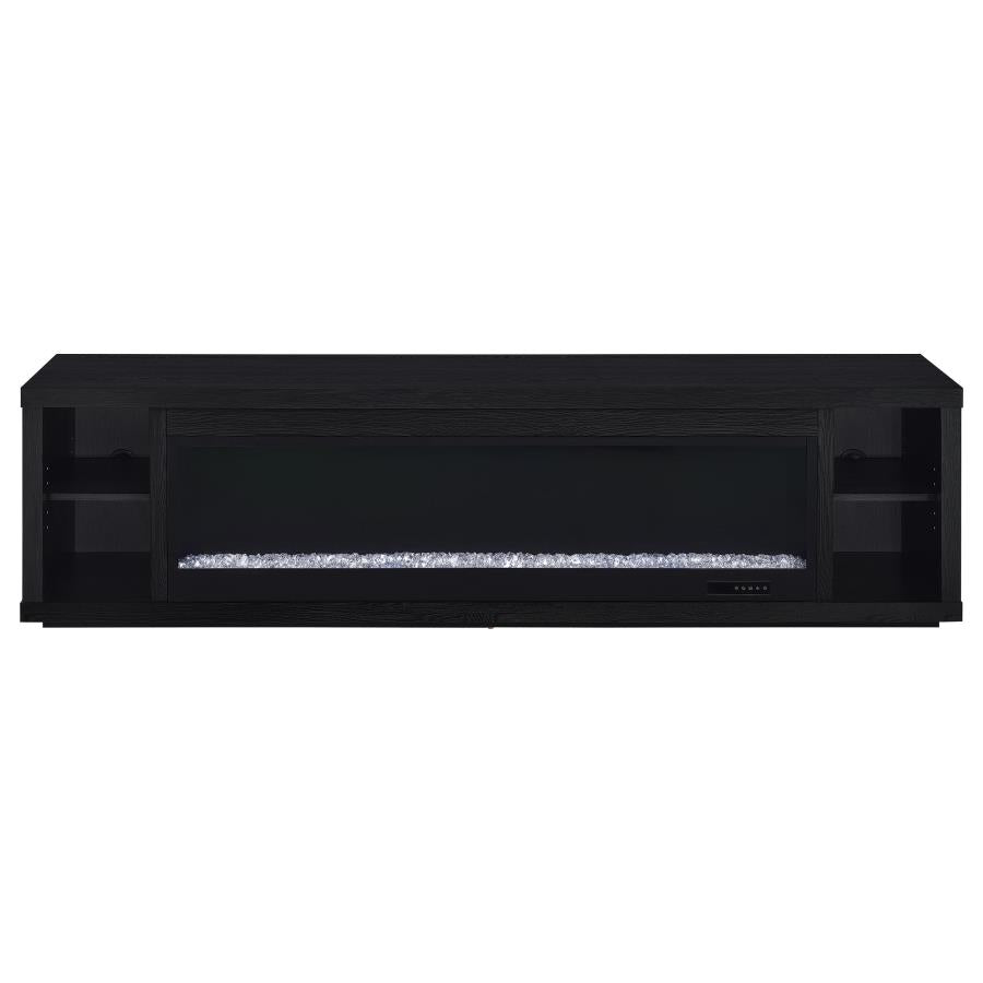 Deiter 79-inch TV Stand Fireplace Media Console Black - 722833