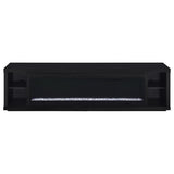 Deiter 79-inch TV Stand Fireplace Media Console Black - 722833