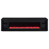 Deiter 79-inch TV Stand Fireplace Media Console Black - 722833