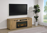 Fuller 60-inch 2-door TV Stand Fireplace Media Console Mango - 722852
