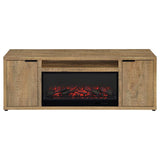 Fuller 60-inch 2-door TV Stand Fireplace Media Console Mango - 722852