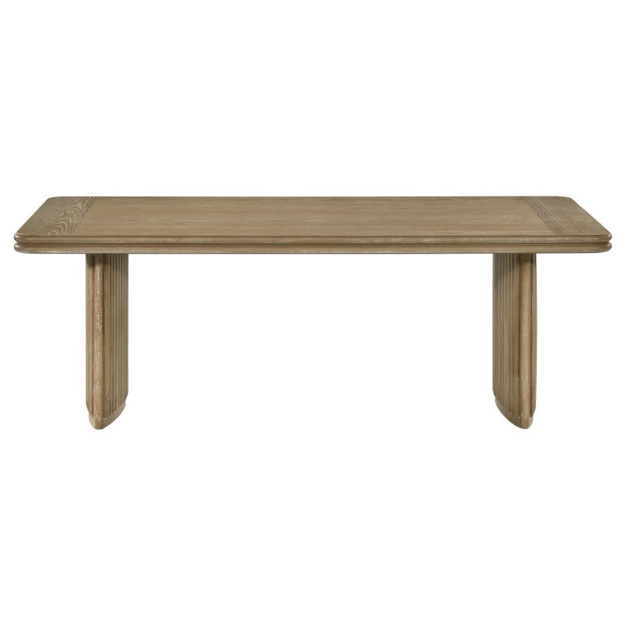 Adina 3-piece Wood Coffee Table Set Distressed Light Brown - 722858-S3