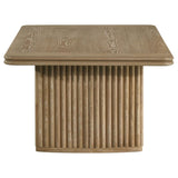 Adina Rectangular Wood Coffee Table Distressed Light Brown - 722858