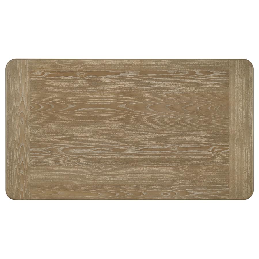 Adina Rectangular Wood Coffee Table Distressed Light Brown - 722858