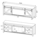 Enfield 71-inch TV Stand Fireplace Media Console Dark Pine - 722863