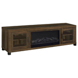 Havering 71-inch TV Stand Fireplace Media Console Dark Pine - 722873