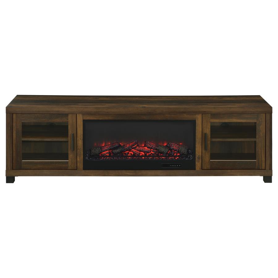 Havering 71-inch TV Stand Fireplace Media Console Dark Pine - 722873
