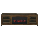 Havering 71-inch TV Stand Fireplace Media Console Dark Pine - 722873