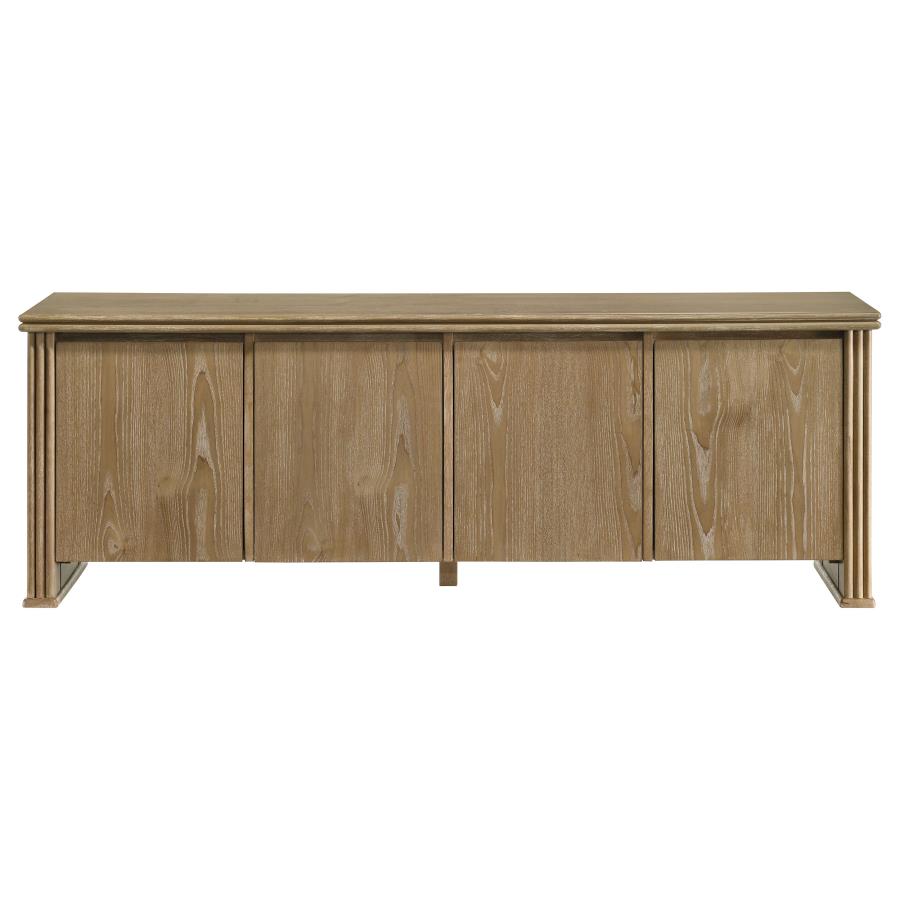 Adina 70-inch TV Stand Media Console Distressed Light Brown - 722933