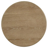 Adina Round Wood Side End Table Distressed Light Brown - 722937