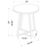 Hugo 2-piece Coffee and End Table Set White Faux Marble - 723238-S2