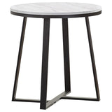 Hugo 3-piece Coffee and End Table Set White Faux Marble - 723238-S3