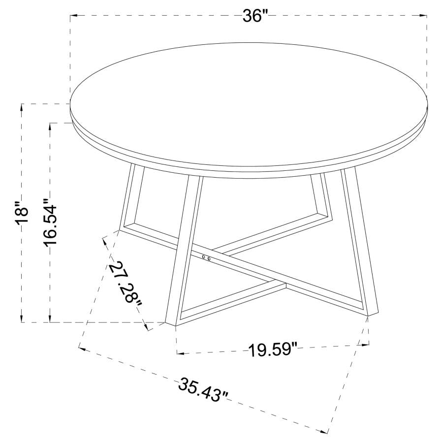 Hugo 3-piece Coffee and End Table Set White Faux Marble - 723238-S3