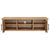 Beasley 2-Door 71-Inch Wood TV Stand Media Console Golden Oak - 723323