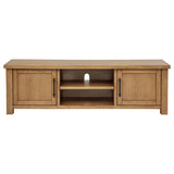 Beasley 2-Door 71-Inch Wood TV Stand Media Console Golden Oak - 723323