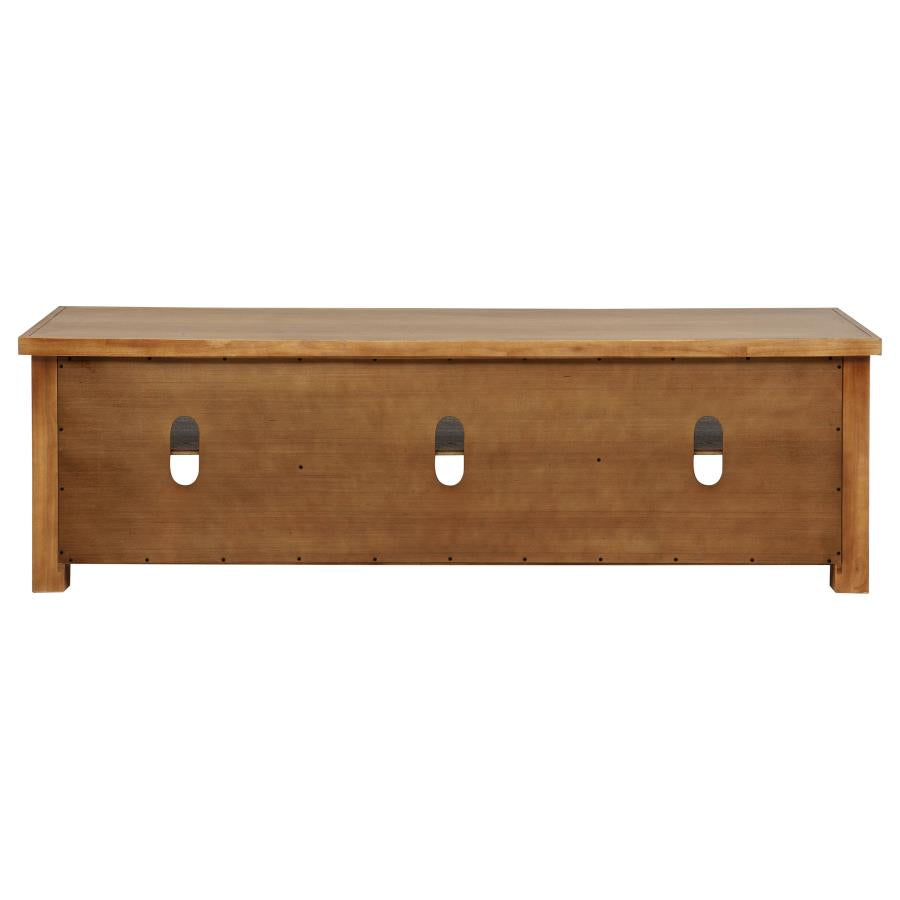 Beasley 2-Door 71-Inch Wood TV Stand Media Console Golden Oak - 723323