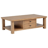 Beasley 2-Drawer Wood Coffee Table Golden Oak - 723328