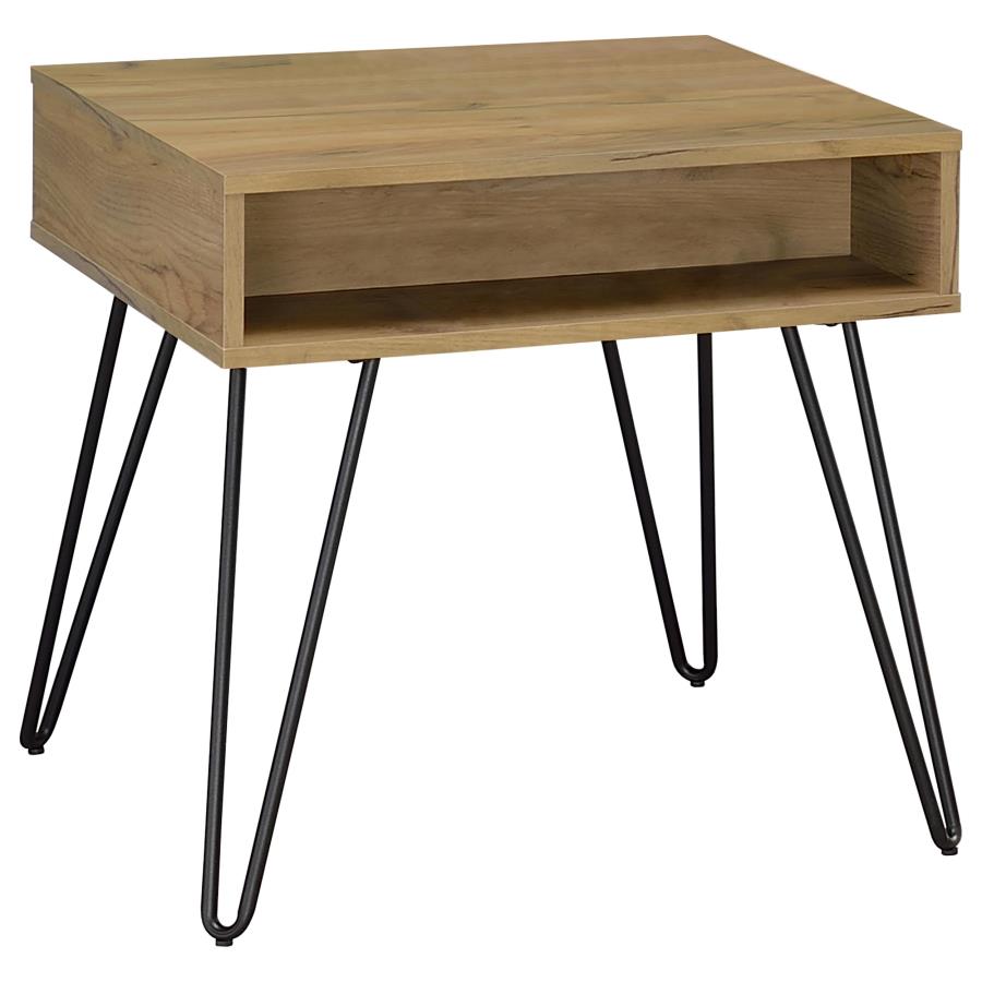 Fanning 3-piece Lift Top Coffee and End Table Set Golden Oak - 723368-S3