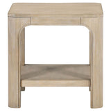 Solano Square Wood Side End Table with Shelf Weathered Mango - 723487