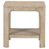 Solano Square Wood Side End Table with Shelf Weathered Mango - 723487