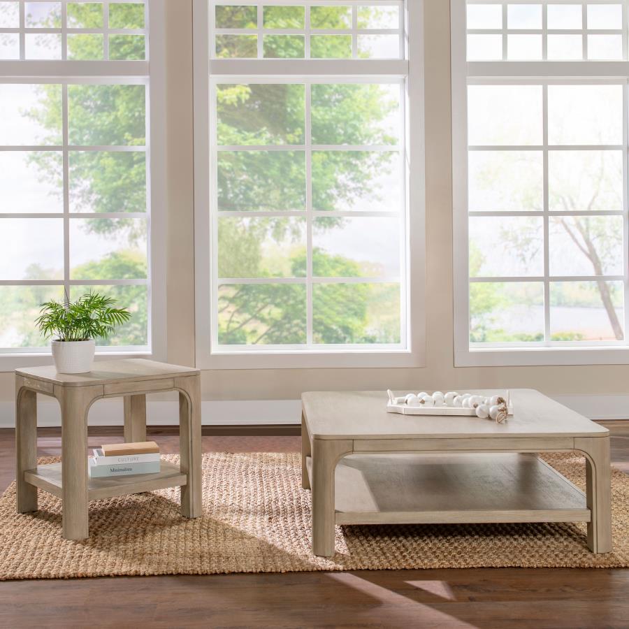 Solano 2-piece Square Coffee Table Set Weathered Mango - 723488-S2
