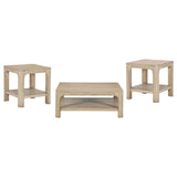 Solano 3-piece Square Coffee Table Set Weathered Mango - 723488-S3