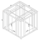 Adri Rectangular Glass Top Side End Table Matte Brass - 723607