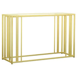 Adri Glass Top Entryway Console Table Matte Brass - 723609
