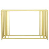 Adri Glass Top Entryway Console Table Matte Brass - 723609