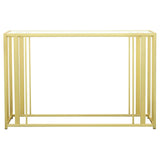 Adri Glass Top Entryway Console Table Matte Brass - 723609