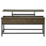 Byers 2-piece Lift Top Coffee and End Table Set Brown Oak - 723778-S2