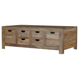 Esther 6-drawer Solid Wood Coffee Table Natural Sheesham - 723888