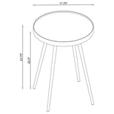 Kaelyn Round Mirror Top End Side Table Gold - 723917