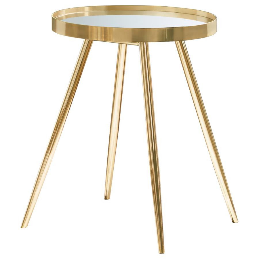 Kaelyn 4-piece Round Coffee and End Table Set Gold - 723918-S3