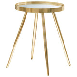 Kaelyn 4-piece Round Coffee and End Table Set Gold - 723918-S3