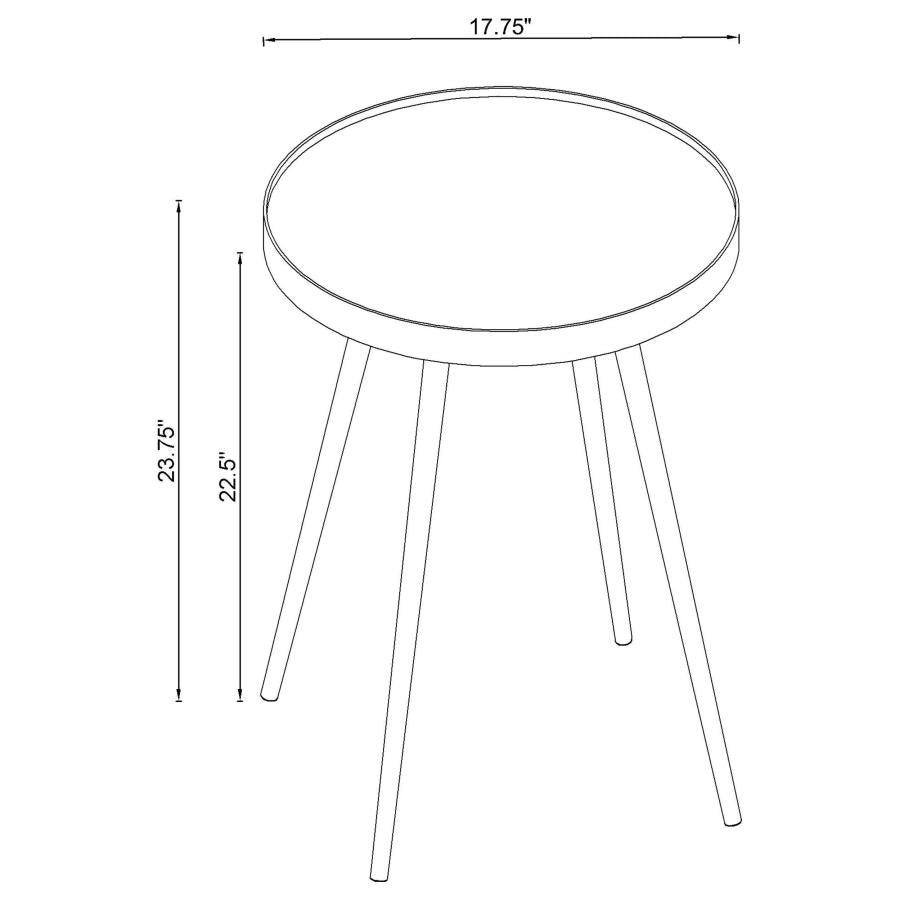 Kaelyn 4-piece Round Coffee and End Table Set Gold - 723918-S3