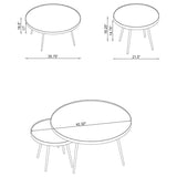 Kaelyn 4-piece Round Coffee and End Table Set Gold - 723918-S3