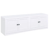 Laughlin 4-door Engineered Wood 78-inch TV Stand White - 724113