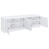 Laughlin 4-door Engineered Wood 78-inch TV Stand White - 724113