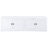 Laughlin 4-door Engineered Wood 78-inch TV Stand White - 724113