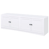Laughlin 4-door Engineered Wood 78-inch TV Stand White - 724113