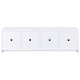 Laughlin 4-door Engineered Wood 78-inch TV Stand White - 724113