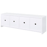 Laughlin 4-door Engineered Wood 78-inch TV Stand White - 724113